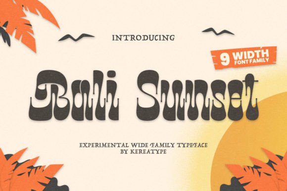 Bali Sunset Font: Elevate Your Brand with a Psychedelic Display Typeface