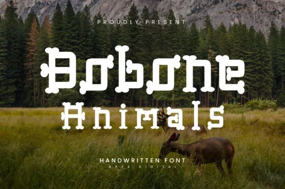 Bobone Animals: A Playful Handwritten Font for Modern Editorial Design