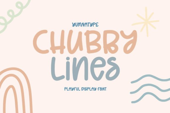 Chubby Lines: A Bold Display Font for Modern Branding Projects