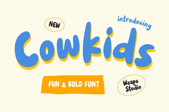 Cowkids: A Playful Font for Whimsical Editorial Design