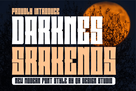 Darknes Srakenos: A Modern Display Font for Crafters and Product Designers