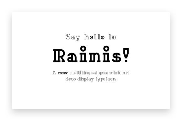 Elevate Your Craft with Rainis: A Stylish Display Typeface for Makers