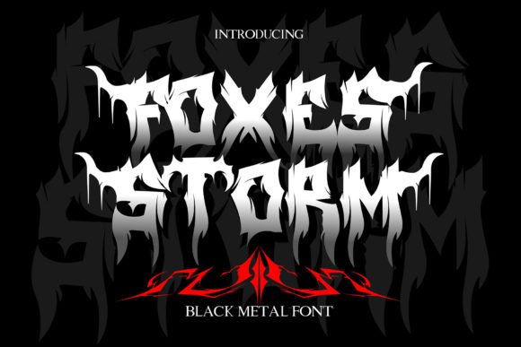 Foxes Storm: A Bold Display Font for Dark-Themed Craft and Product Design