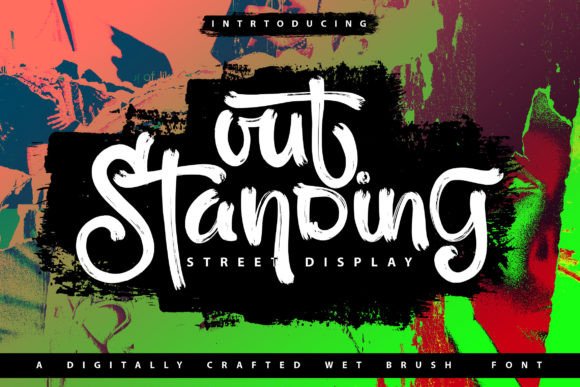 Out Standing: A Modern Brush Display Font for Web Design Projects