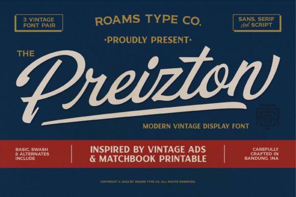 Preizton: A Vintage-Inspired Font That Elevates Handmade Branding