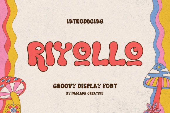 Riyollo: A Groovy Display Font for Playful Branding Projects