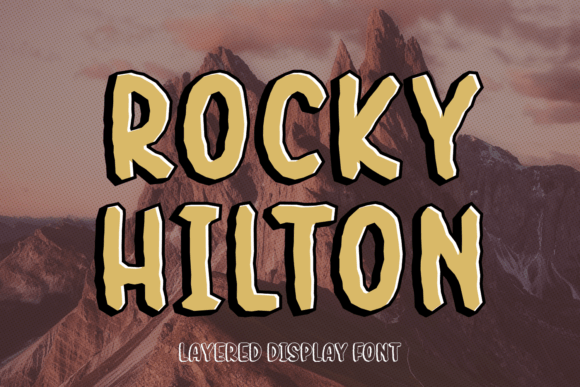 Rocky Hilton: A Bold Display Font for Dynamic Editorial Design