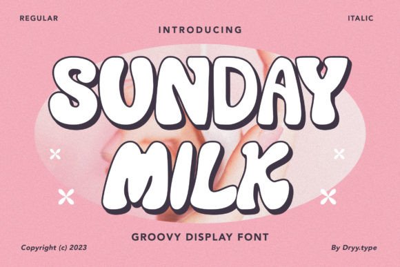 Sunday Milk: A Groovy Display Font for Modern Branding Projects
